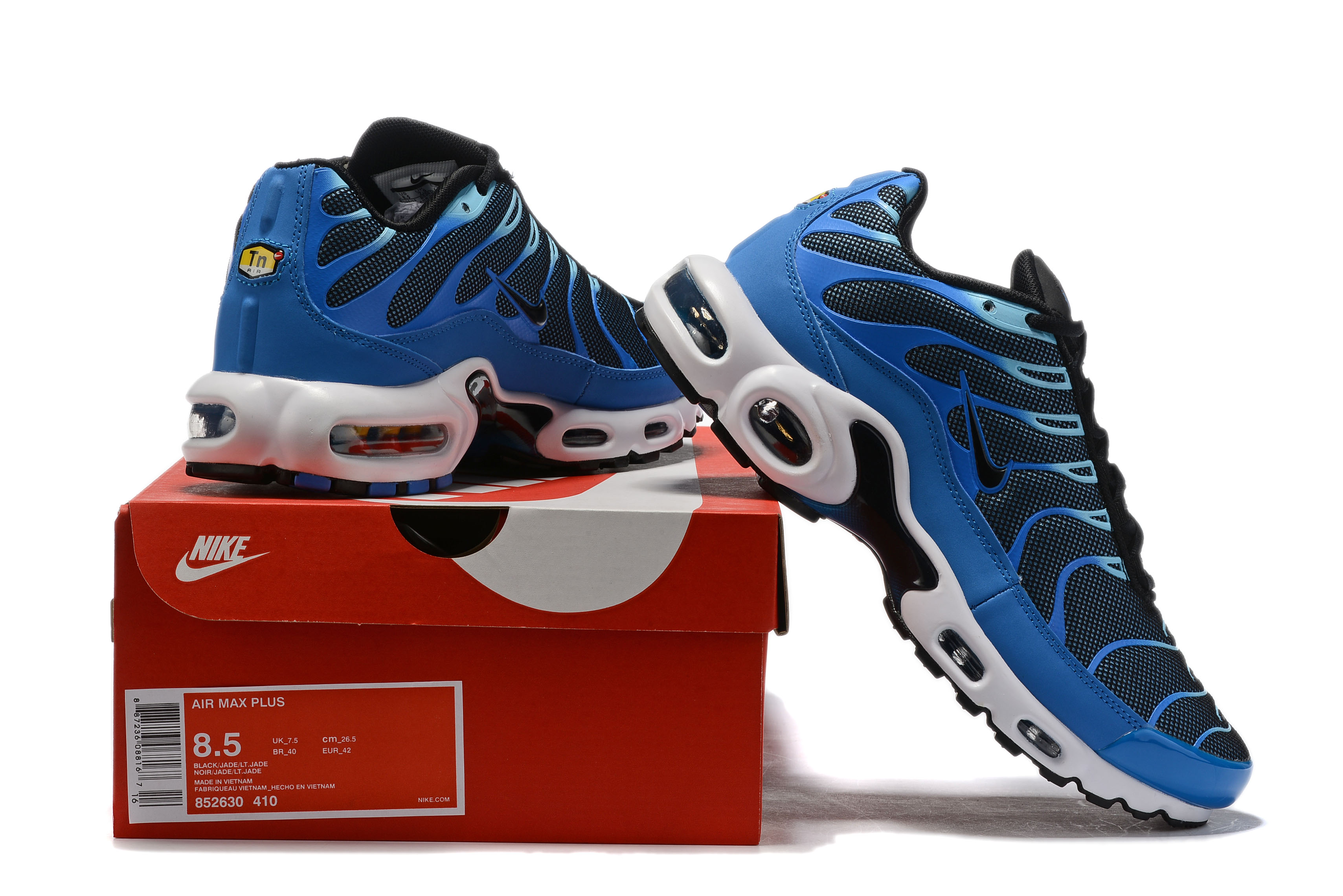 Nike Air Max VaporMax Plus Black Blue White Shoes - Click Image to Close